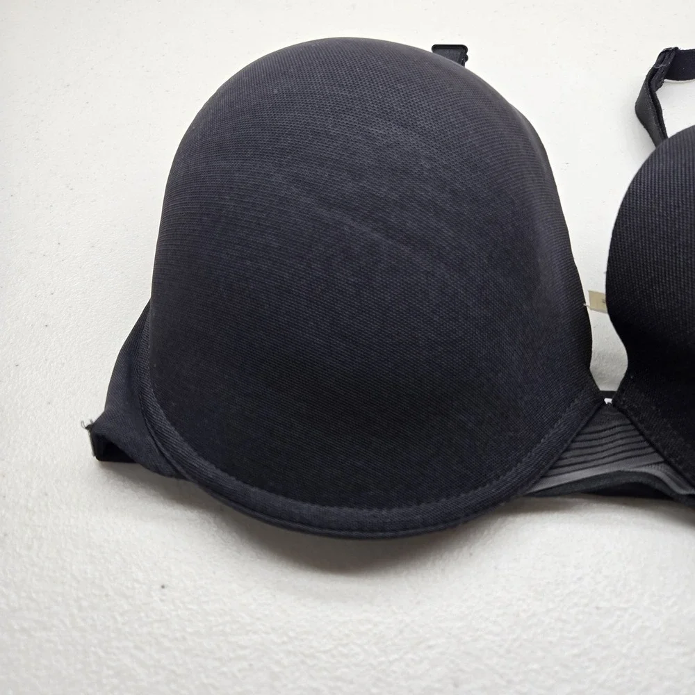 Chantelle Women Bra 32DDDD Black T Shirt Underwired Lightly Lined READ